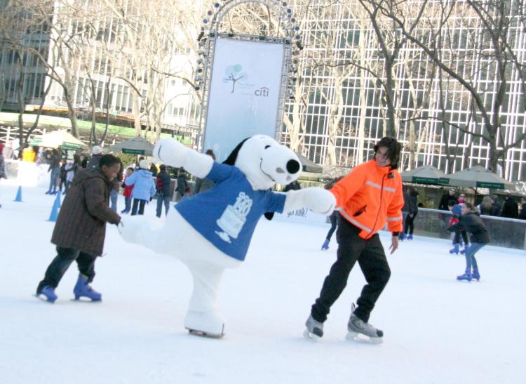 The beagle skates